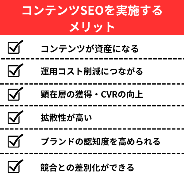 コンテンツSEOを実施するメリット