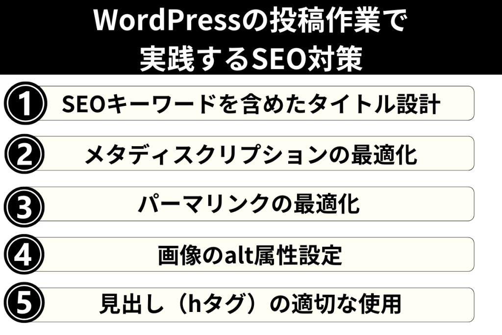 WordPressの投稿作業で実践するSEO対策